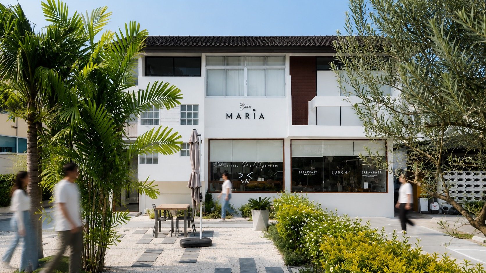 counter area material detail Baan Maria คาเฟ่ กรุงเทพ — inhaus